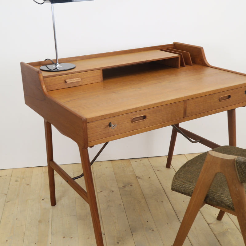 Scrittoio in teak Model 56 di Arne Wahl Iversen per Vinde Møbelfabrik, Danimarca 1960