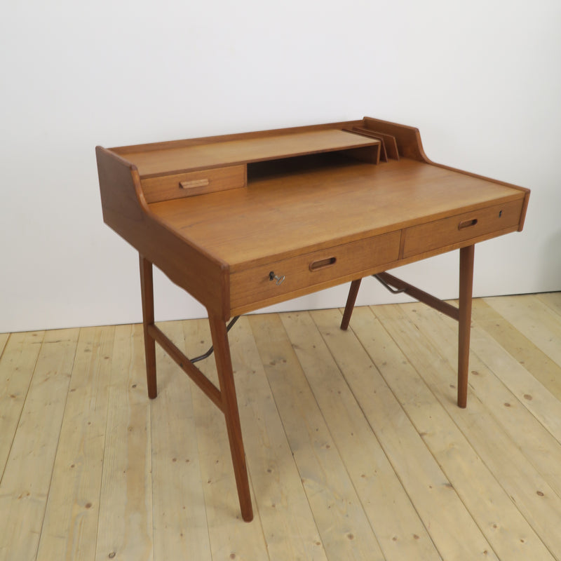 Scrittoio in teak Model 56 di Arne Wahl Iversen per Vinde Møbelfabrik, Danimarca 1960