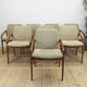 Set di 8 sedie Model 23 in teak di Henning Kjærnulf per Korup Stolefabrik, Danimarca 1960