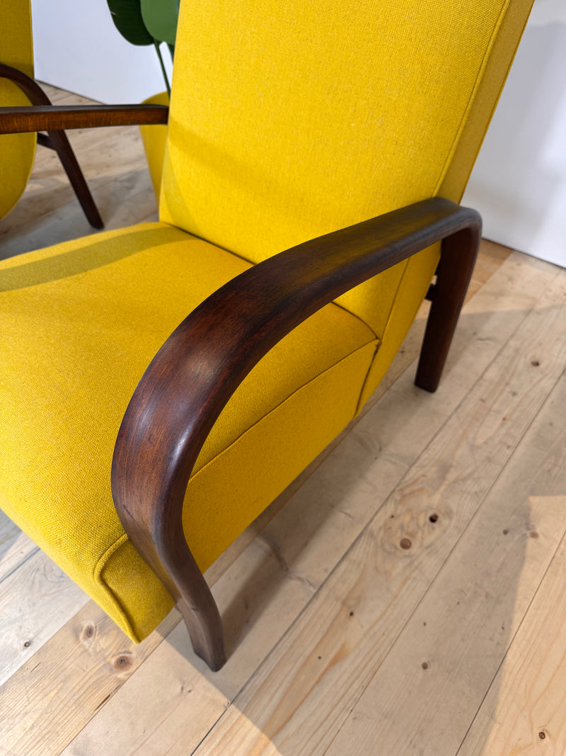 Coppia di poltrone mid-century in teak, anni ’60