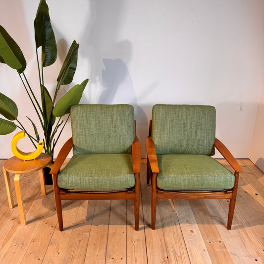 Coppia di poltrone di Arne Vodder per Glostrup Møbelfabrik, anni ’60