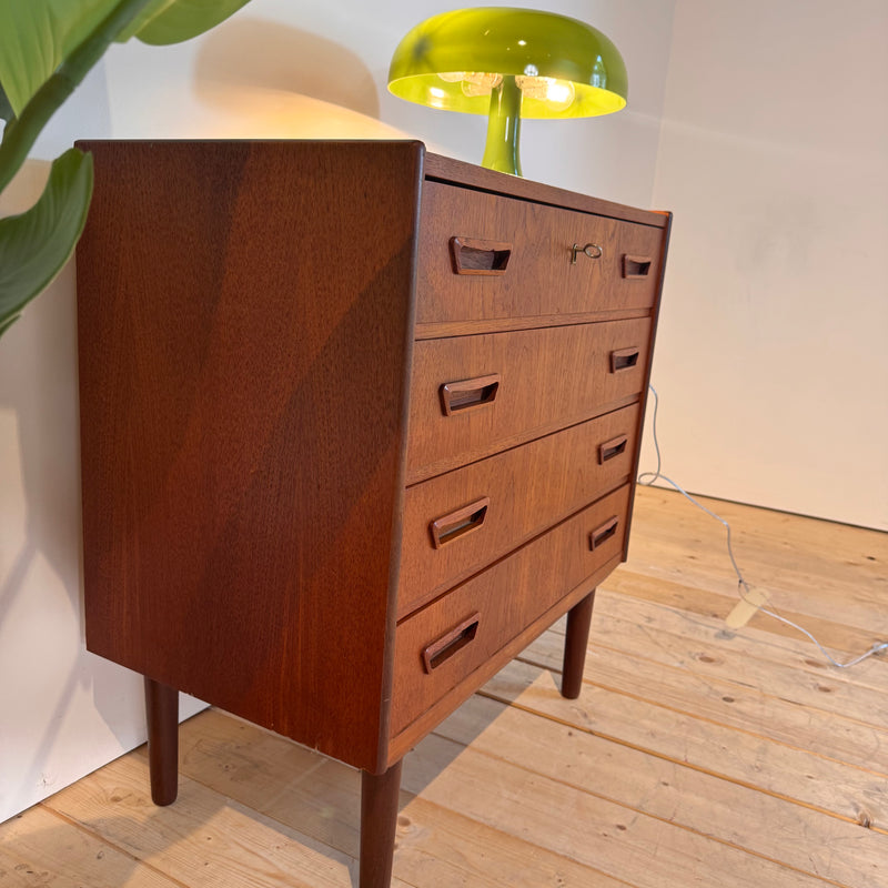 Cassettiera danese in teak, anni ’60