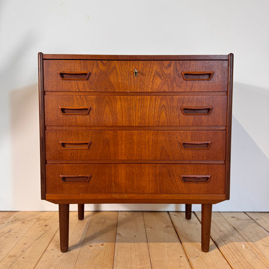 Cassettiera danese in teak, anni ’60