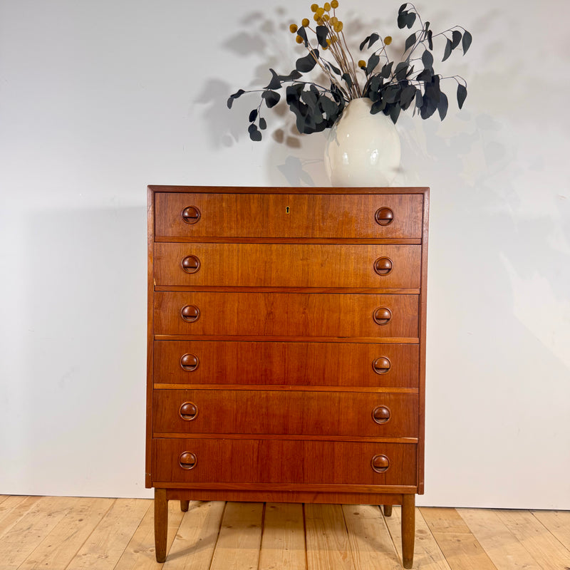 Cassettiera in teak danese, anni ’60