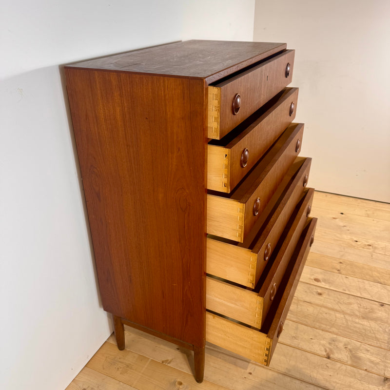 Cassettiera in teak danese, anni ’60