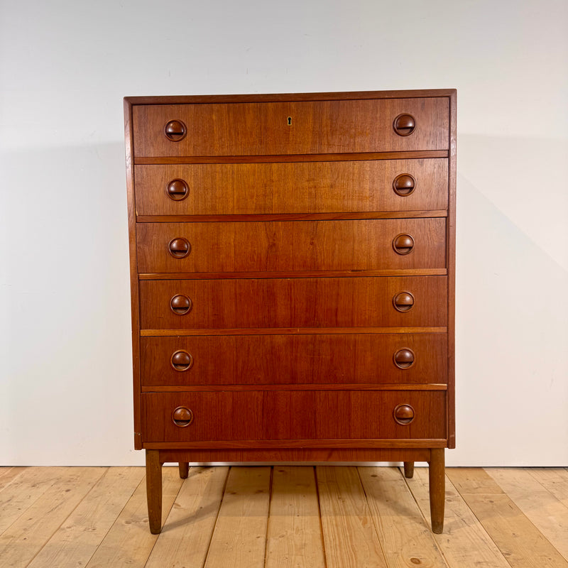 Cassettiera in teak danese, anni ’60