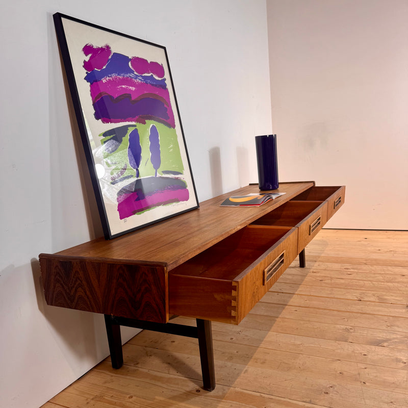Rosewood low sideboard, 1960s