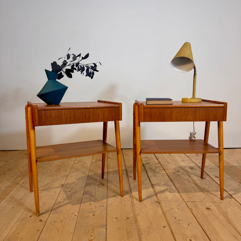 Pair of Danish oak nightstands, 1960s