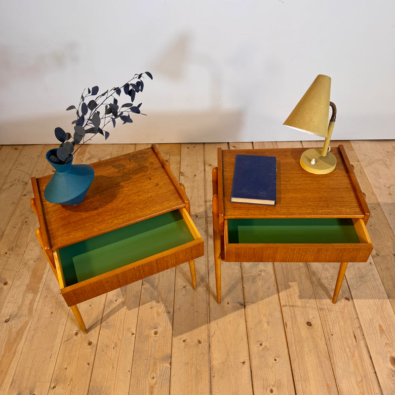 Pair of Danish oak nightstands, 1960s