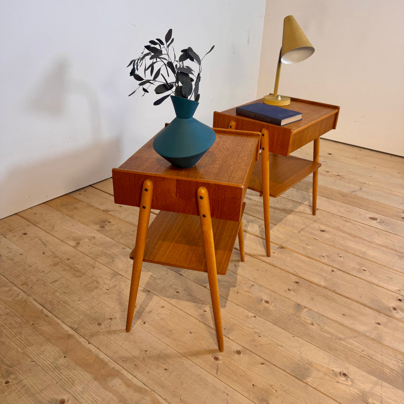 Pair of Danish oak nightstands, 1960s