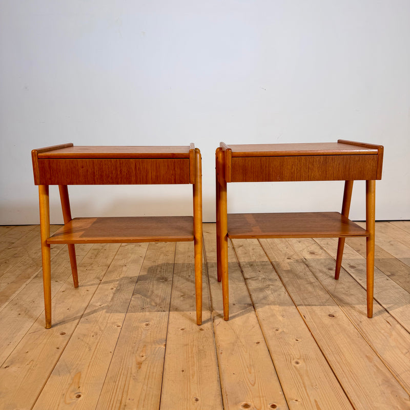 Pair of Danish oak nightstands, 1960s