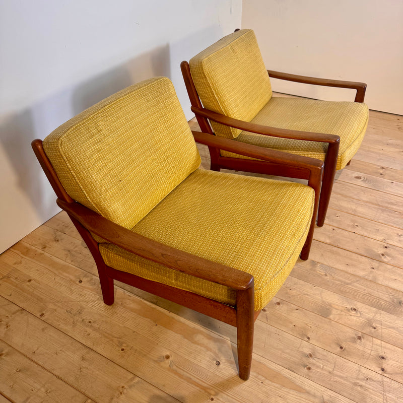 Coppia di poltrone in teak danesi, anni ’60