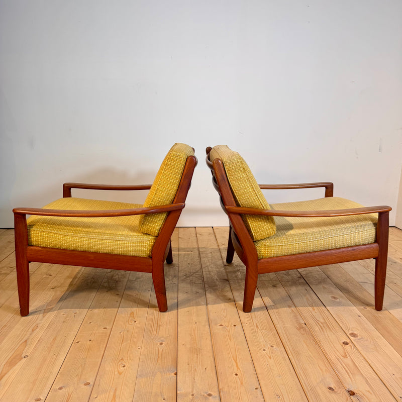 Coppia di poltrone in teak danesi, anni ’60