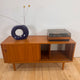 Sideboard in teak con porta dischi interno, Danimarca 1960