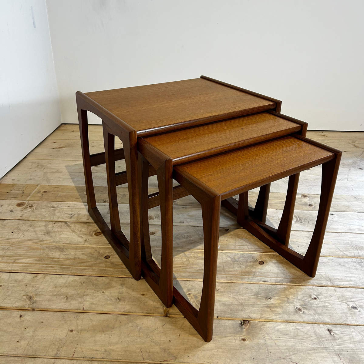 G Plan Quadrille Teak Nesting Tables, 1960s