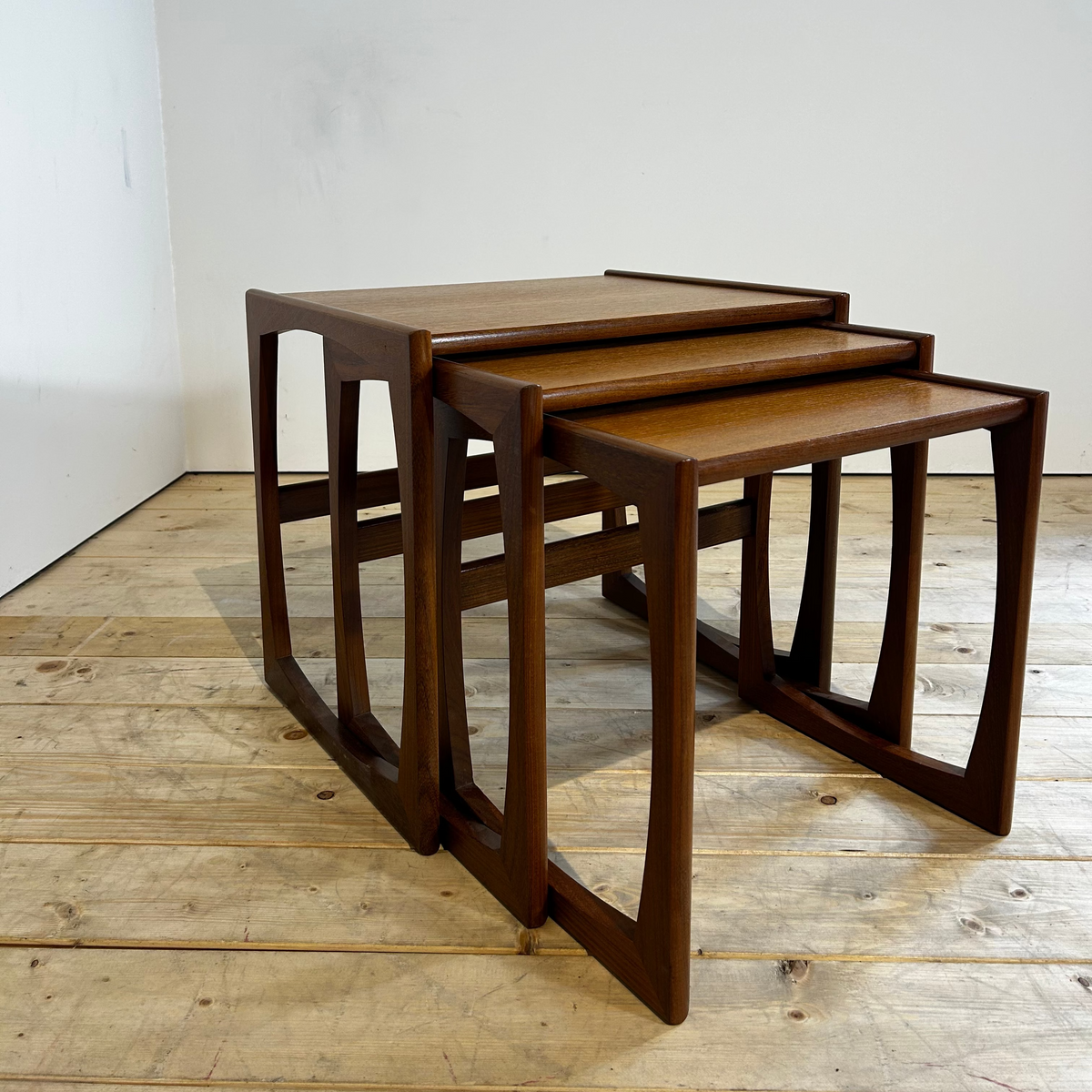 G Plan Quadrille Teak Nesting Tables, 1960s