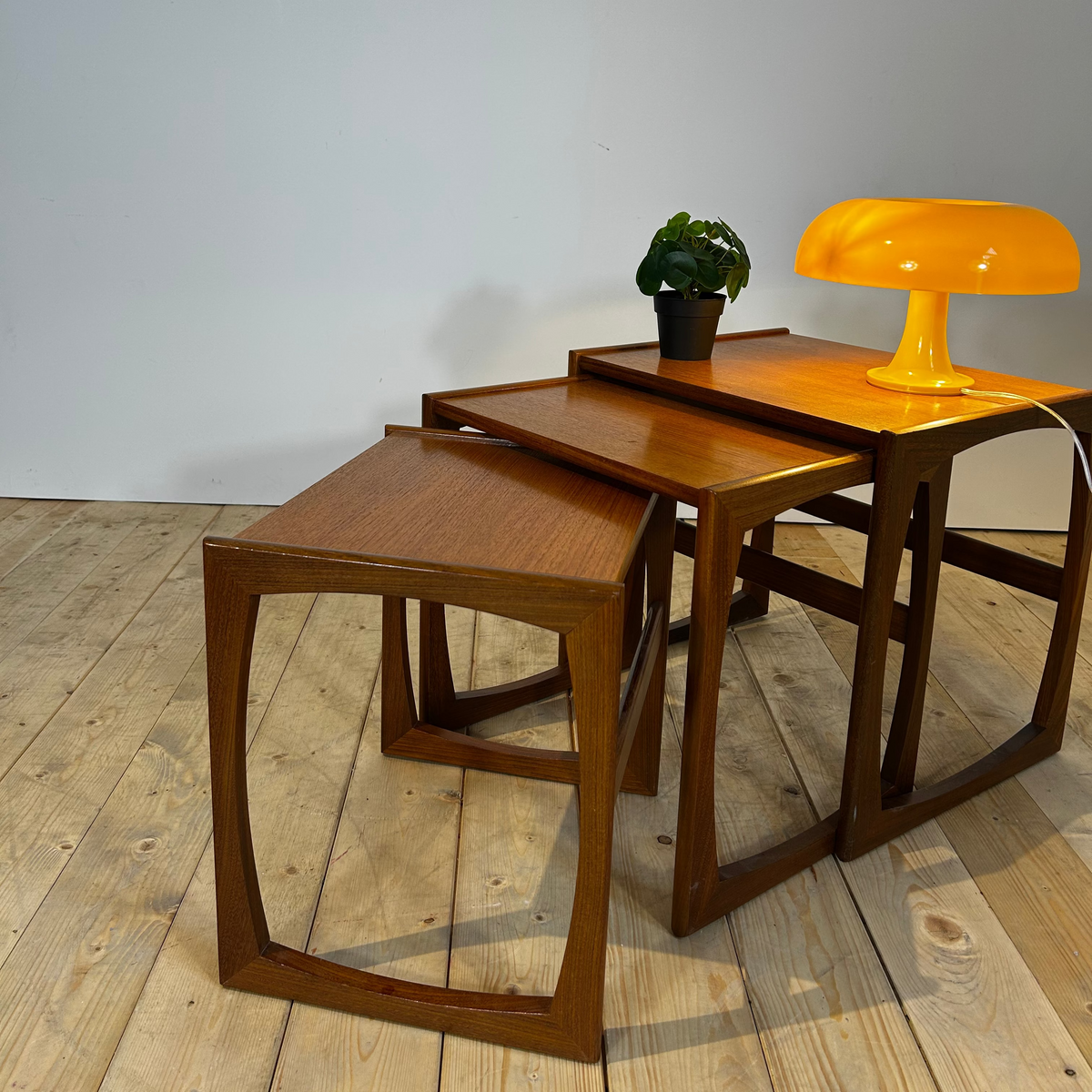 G Plan Quadrille Teak Nesting Tables, 1960s