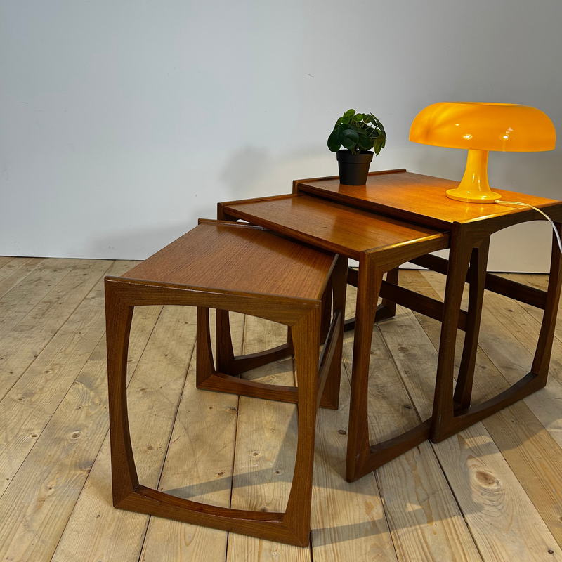 G Plan Quadrille Teak Nesting Tables, 1960s
