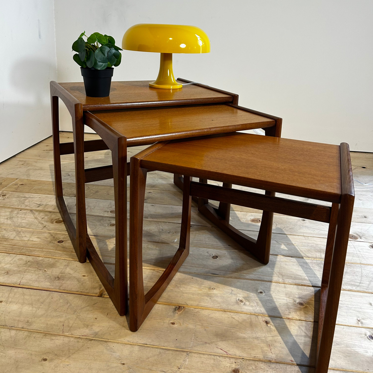 G Plan Quadrille Teak Nesting Tables, 1960s