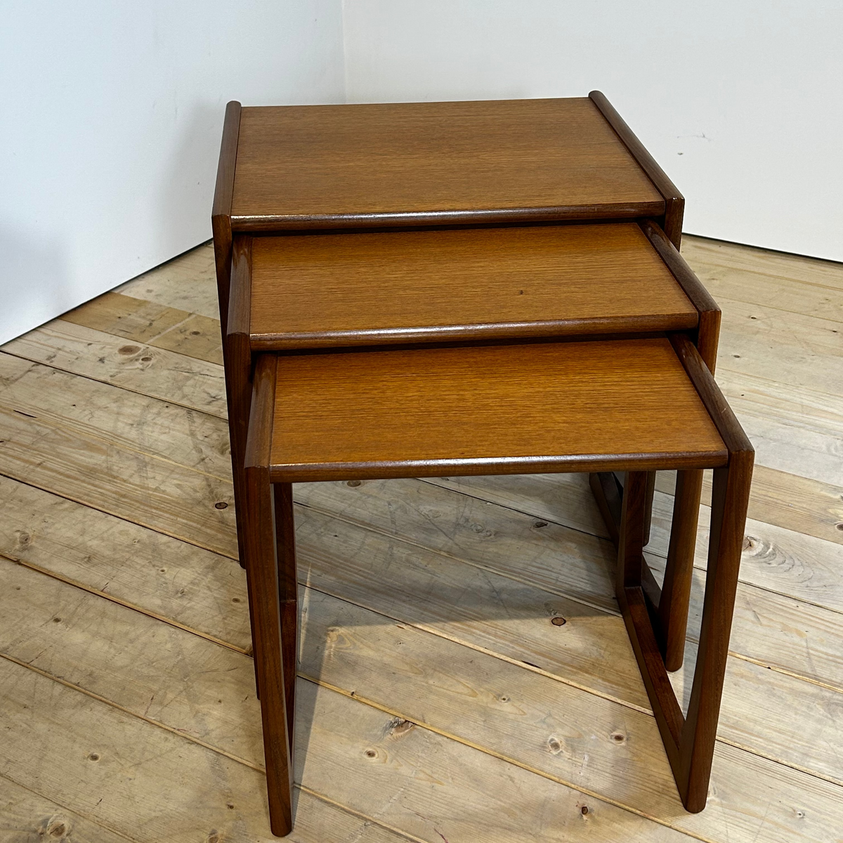 G Plan Quadrille Teak Nesting Tables, 1960s