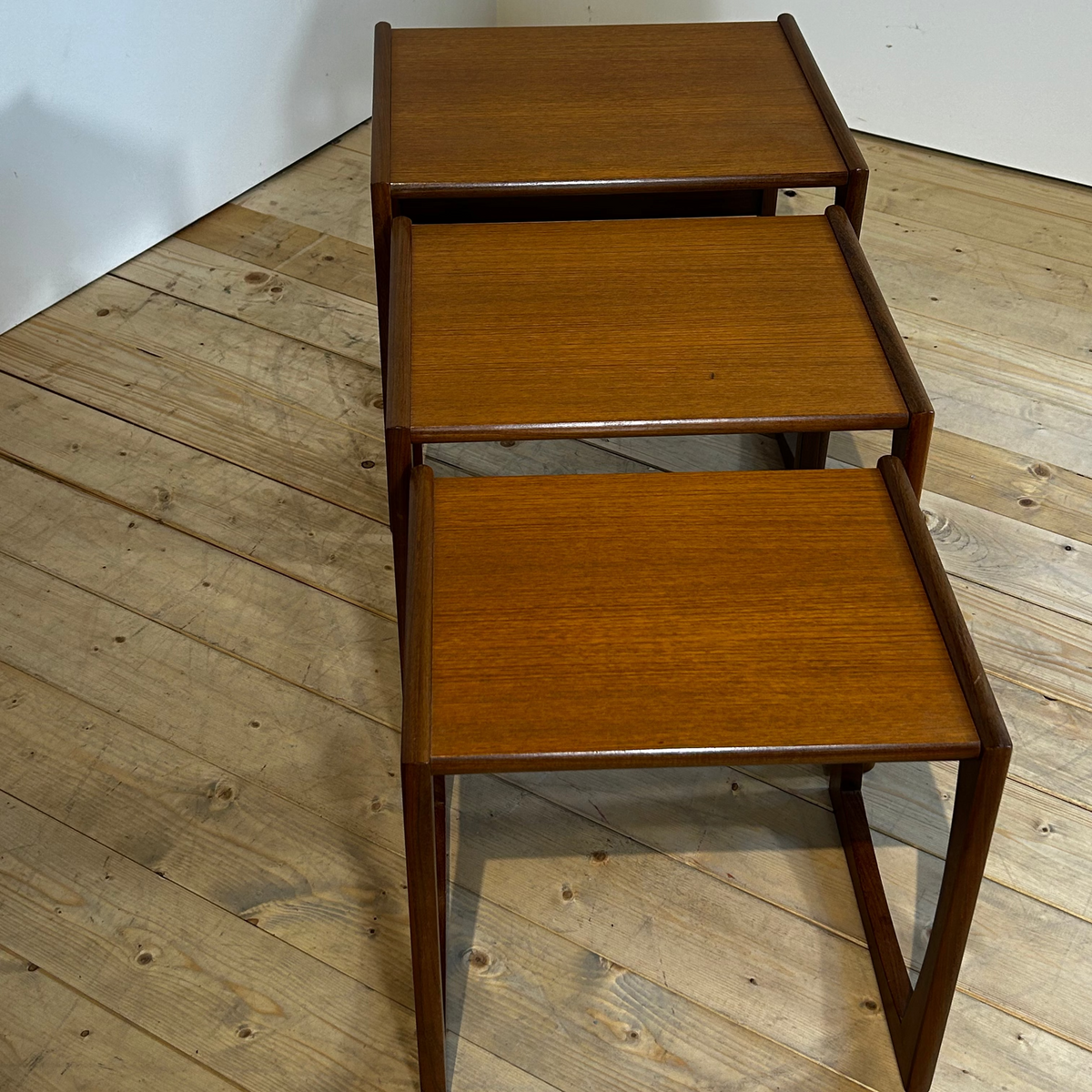 G Plan Quadrille Teak Nesting Tables, 1960s