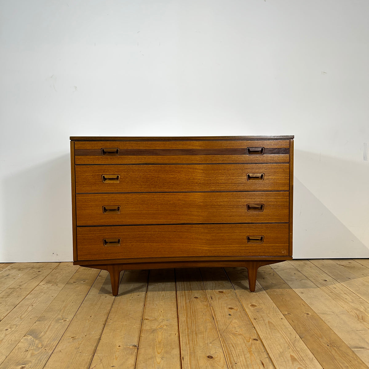 Cassettiera Butilux in teak, anni ’60