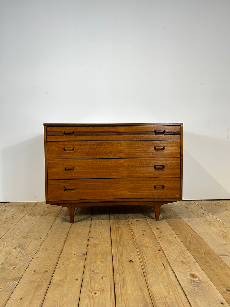 Cassettiera Butilux in teak, anni ’60