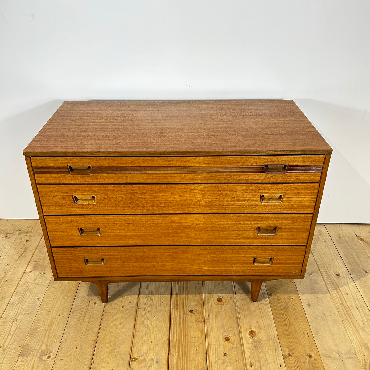 Cassettiera Butilux in teak, anni ’60