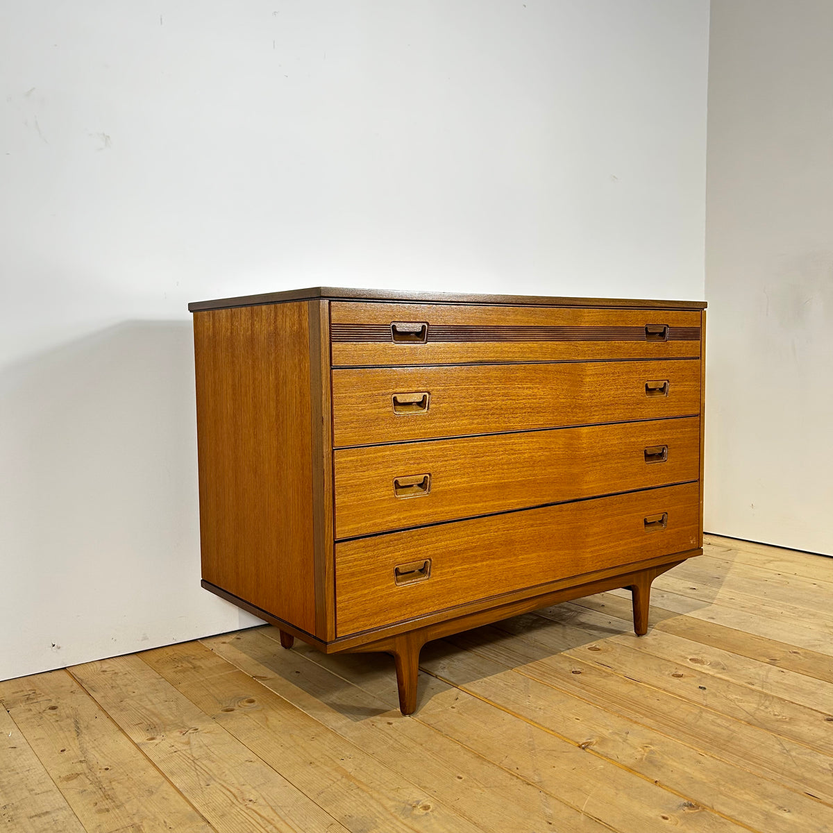 Cassettiera Butilux in teak, anni ’60