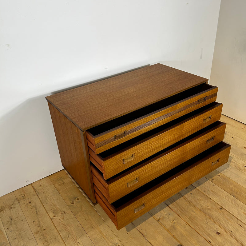 Cassettiera Butilux in teak, anni ’60