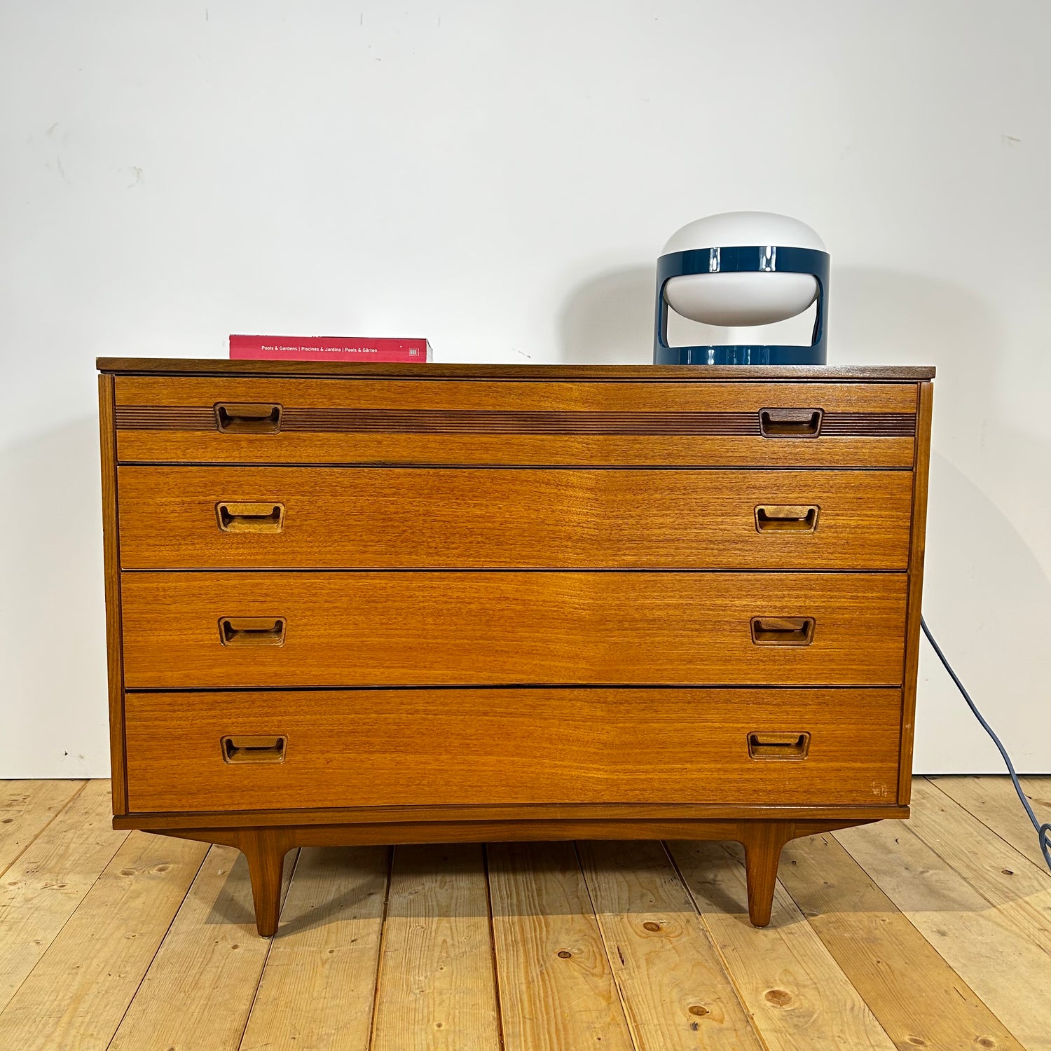 Cassettiera Butilux in teak, anni ’60