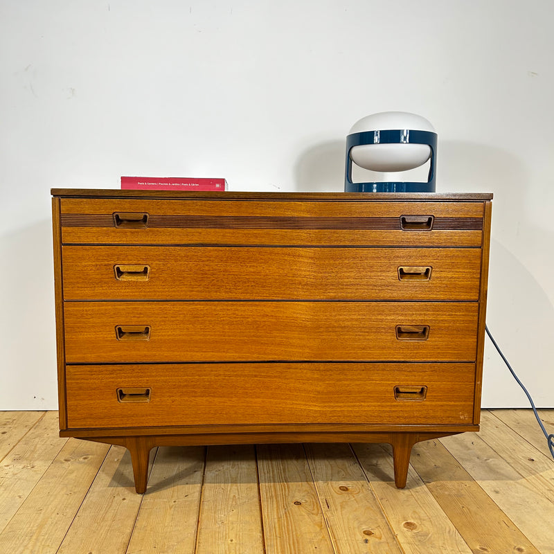 Cassettiera Butilux in teak, anni ’60