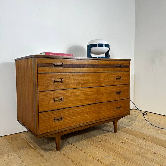 Cassettiera Butilux in teak, anni ’60