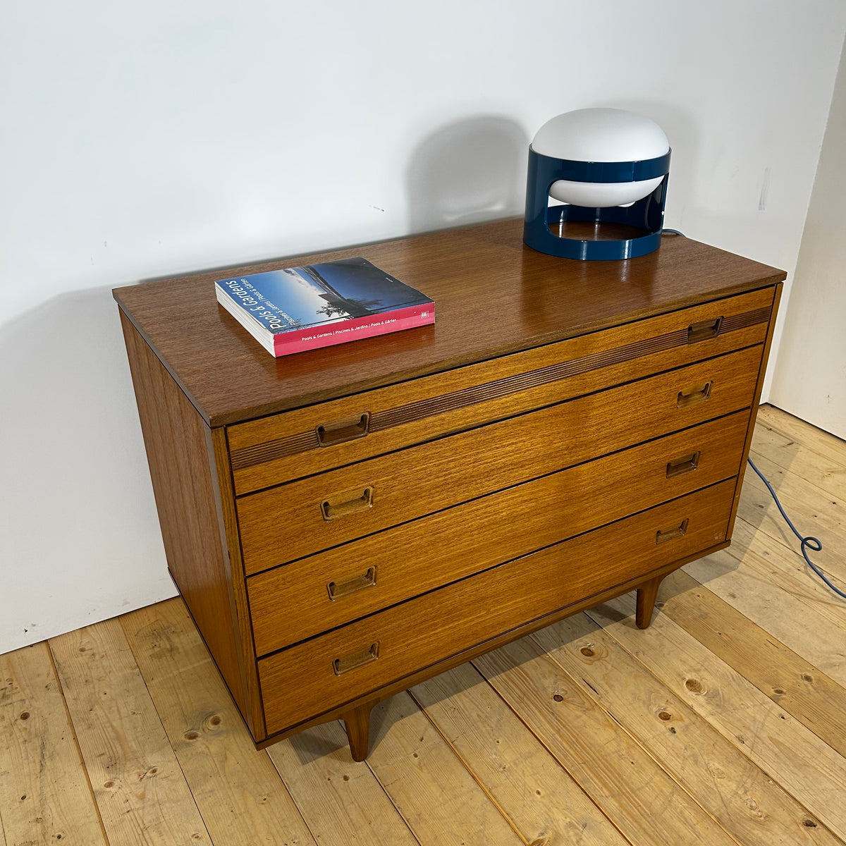Cassettiera Butilux in teak, anni ’60