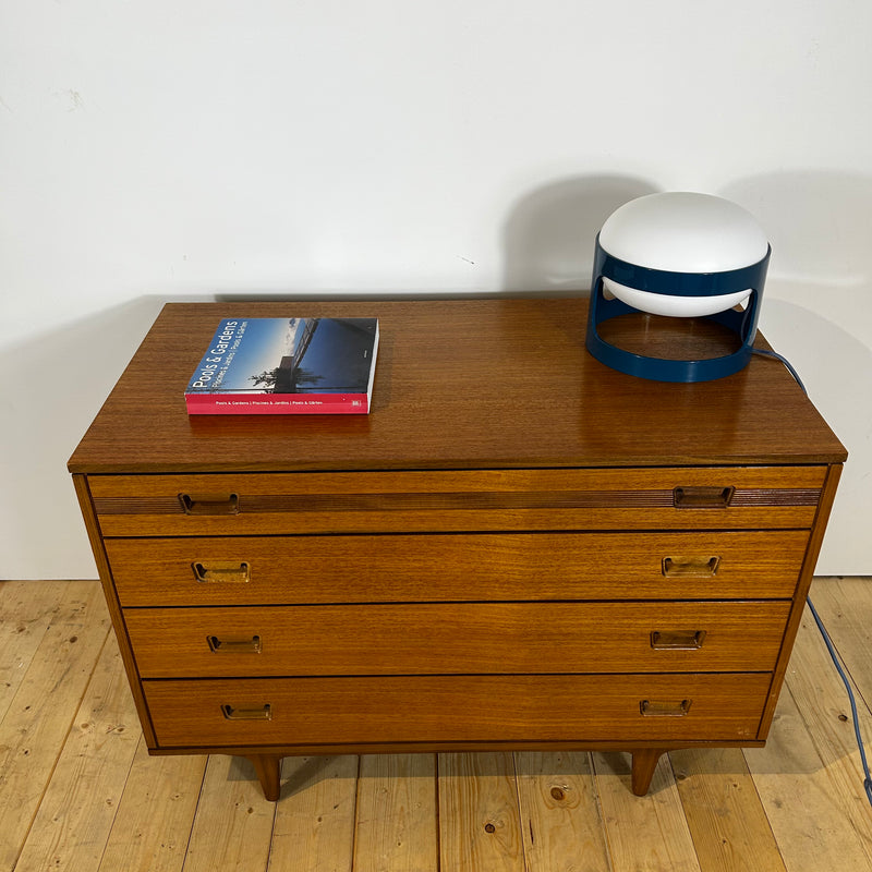 Cassettiera Butilux in teak, anni ’60