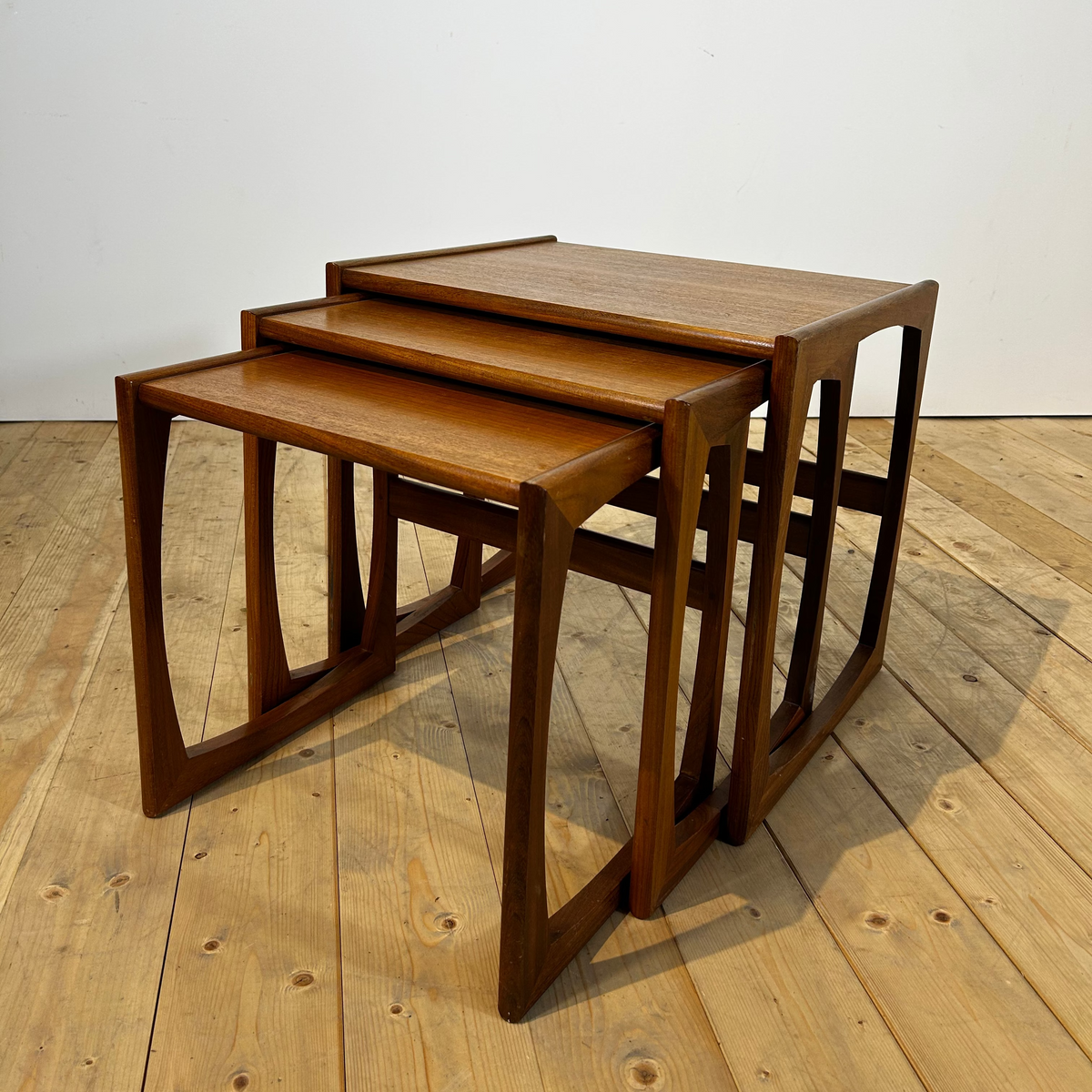 G Plan Quadrille Teak Nesting Tables, 1960s