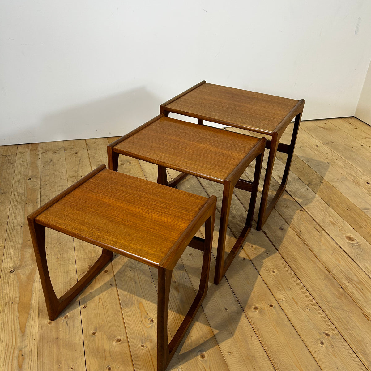 G Plan Quadrille Teak Nesting Tables, 1960s