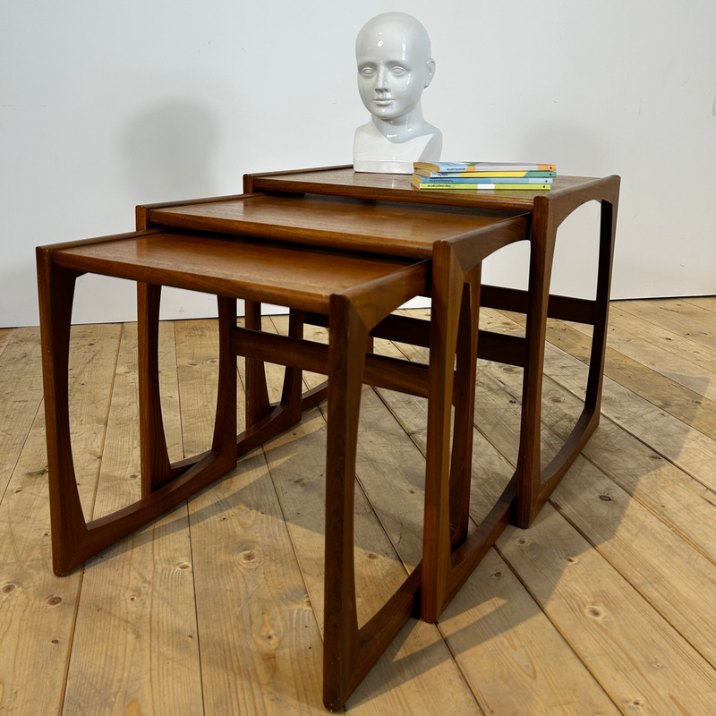 G Plan Quadrille Teak Nesting Tables, 1960s