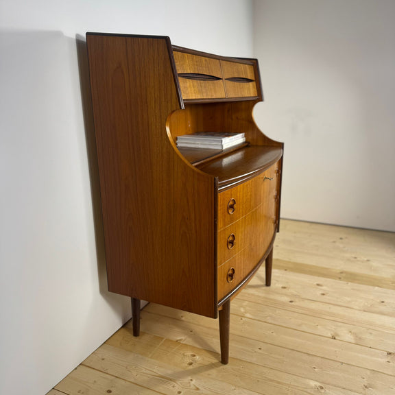 Mobile danese in teak con cassetti e scrittoio estraibile – 1960 laterale home