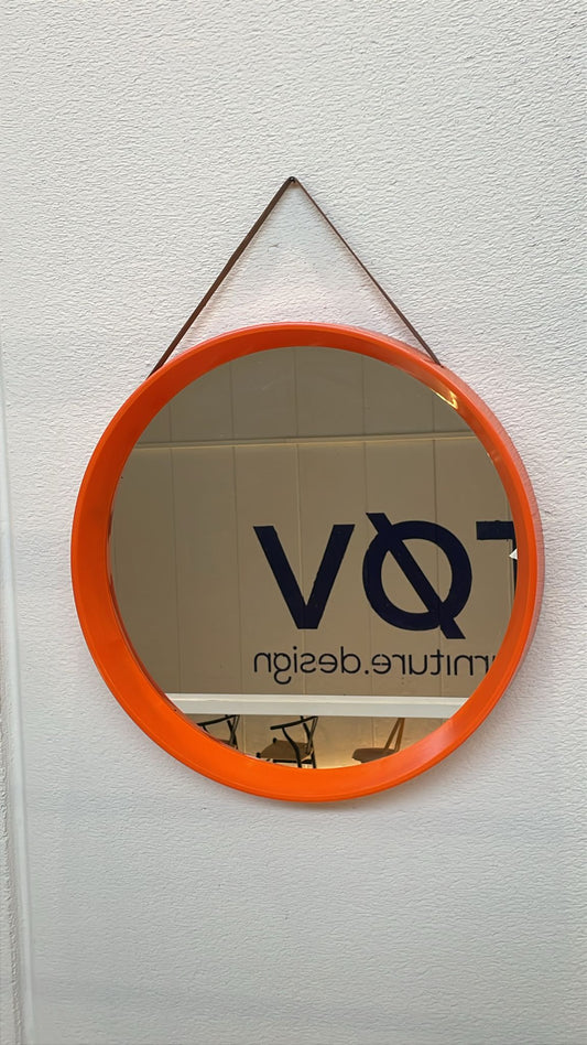 Specchio rotondo vintage, Danimarca 1960