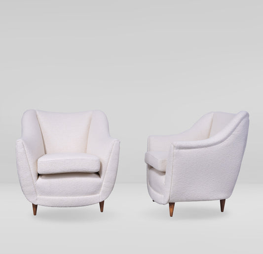 Coppia di poltrone italiane attribuite Gio Ponti, 1950