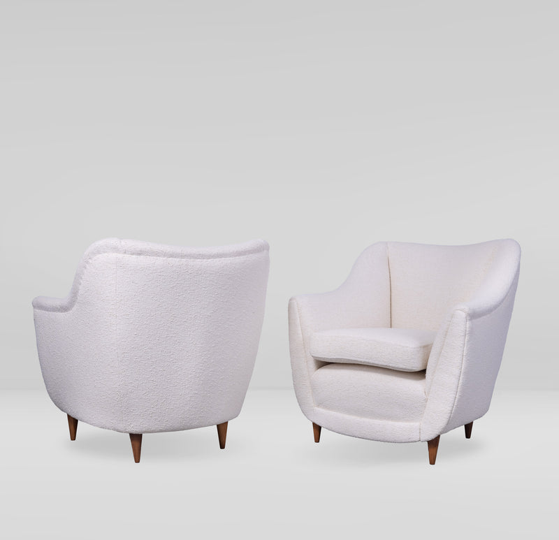 Coppia di poltrone italiane attribuite Gio Ponti, 1950