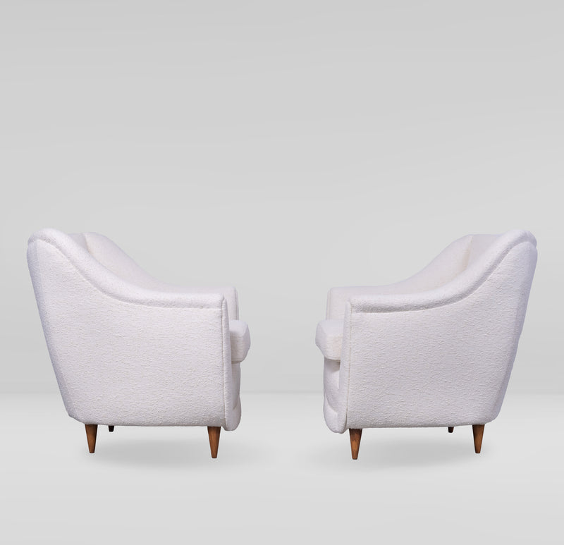 Coppia di poltrone italiane attribuite Gio Ponti, 1950