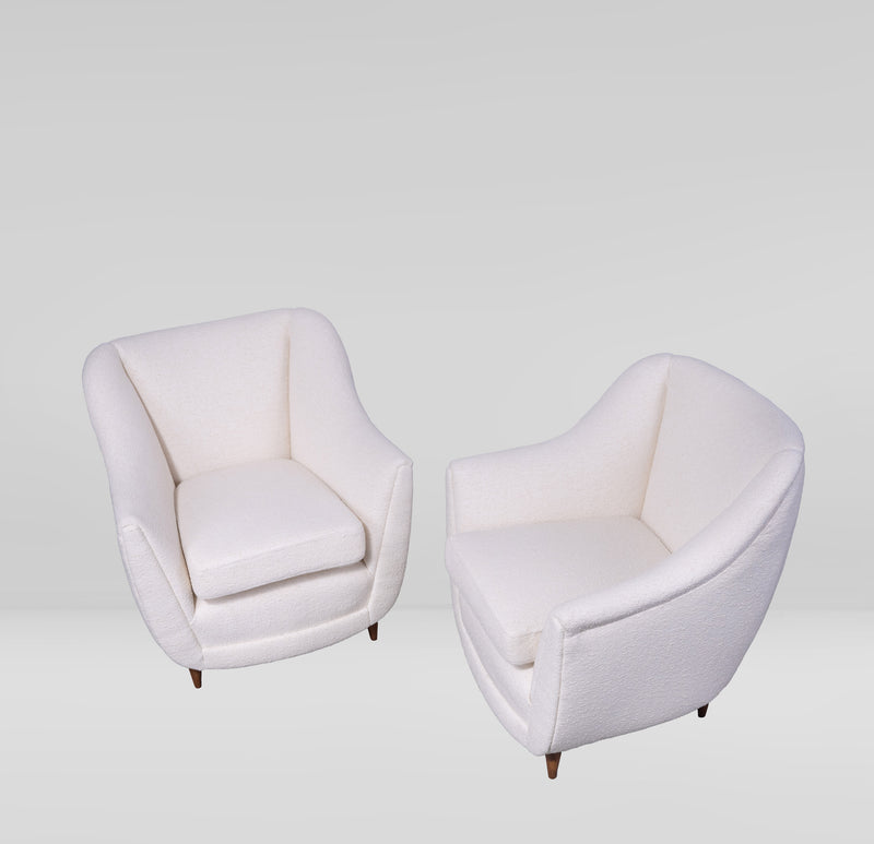 Coppia di poltrone italiane attribuite Gio Ponti, 1950