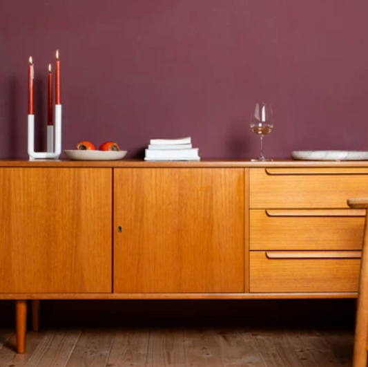 Vintage Teak Credenza with Drawers – Denmark (1960)