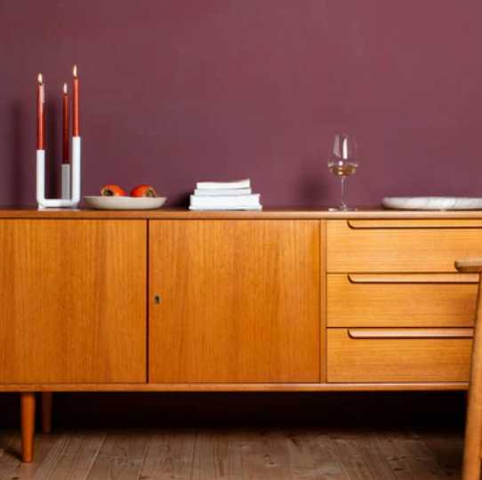 Vintage Teak Credenza with Drawers – Denmark (1960)