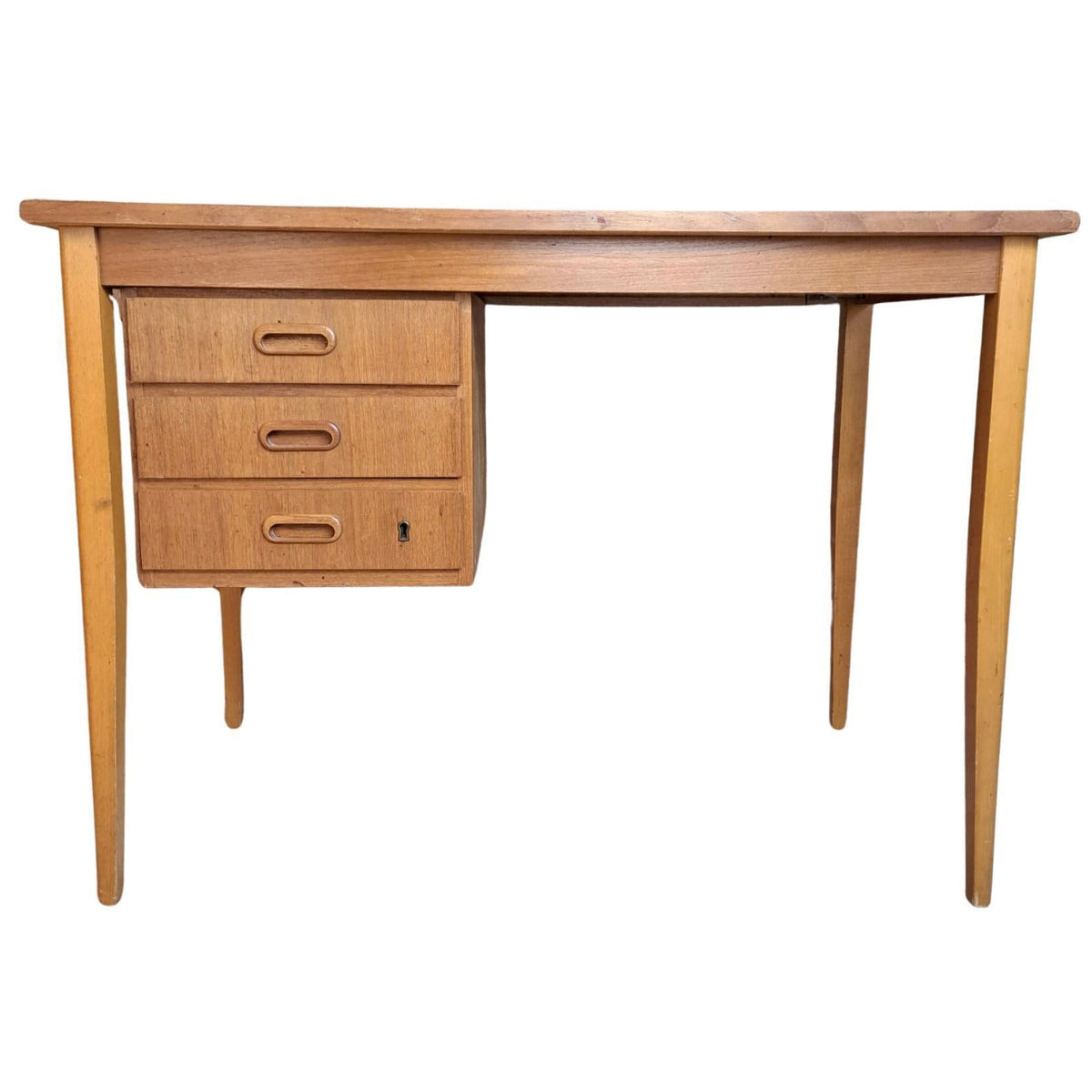 Scrittoio Mid-Century Modern in Teak con Cassetti Laterali – Scandinavia, anni ’60