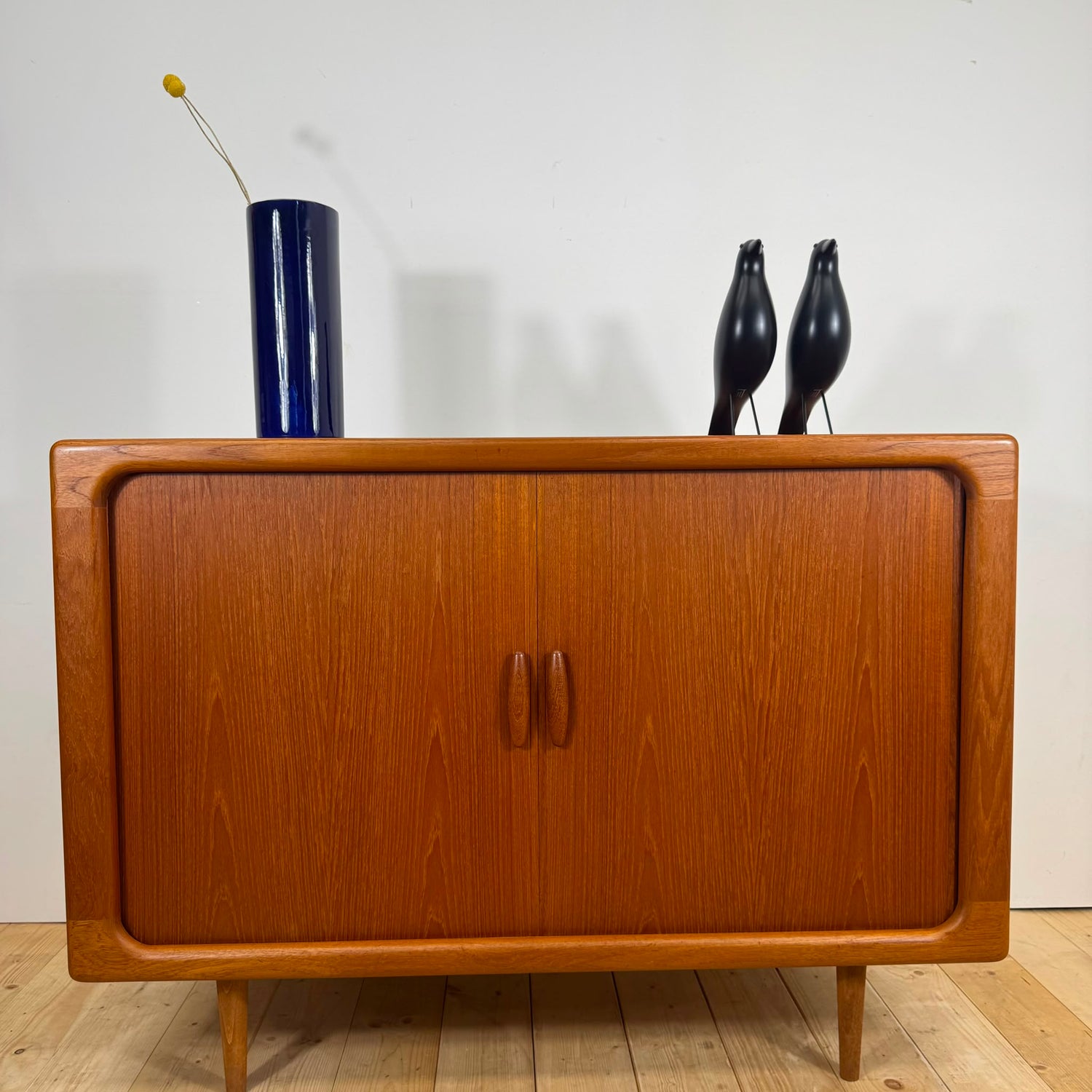 Dyrlund teak sideboard with disappearing doors, Denmark 1960