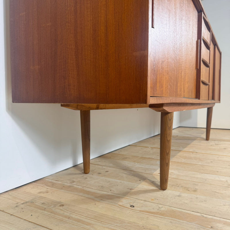 Sideboard danese a quattro cassetti in teak, anni ’60