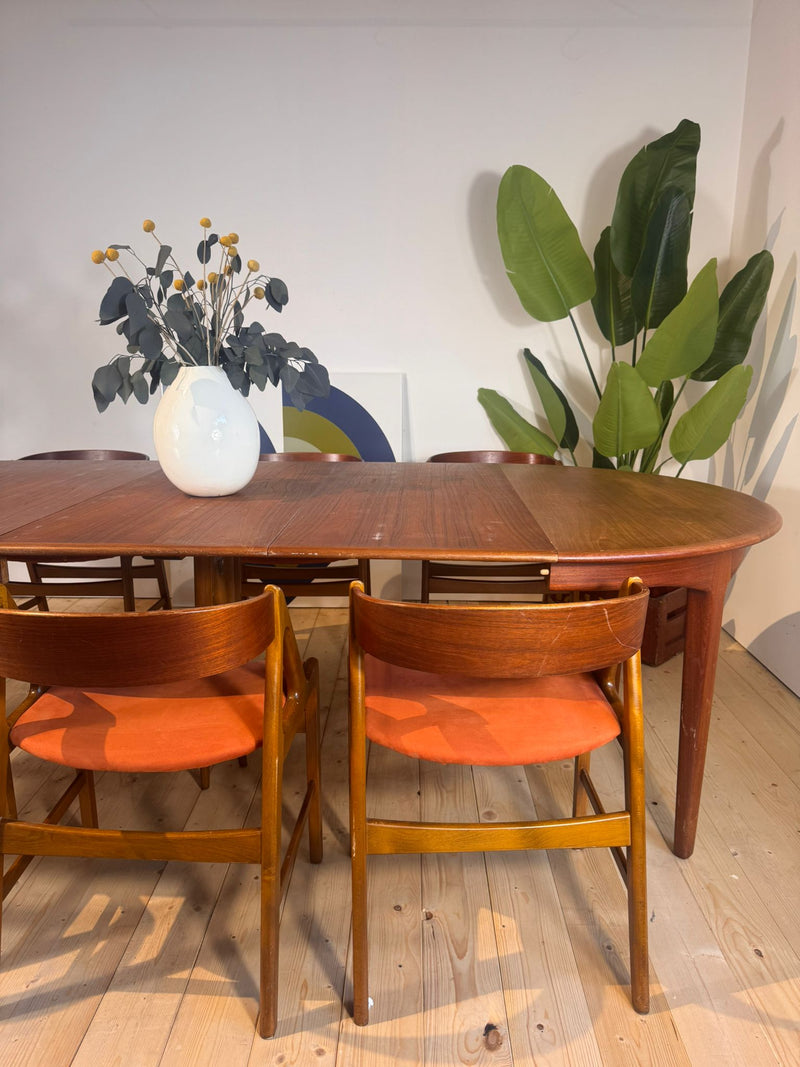 Tavolo rotondo Model 62 Henry Kjærnulf in teak, 1958